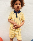 Fub - kids - striped polo - vanilla/dark navy