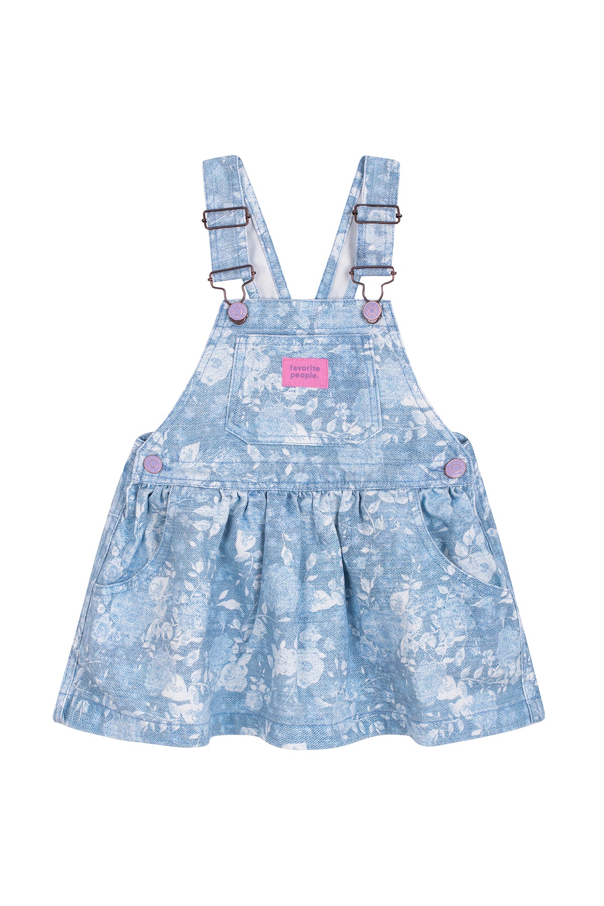 Favorite People - polaroid denim skirt overalls