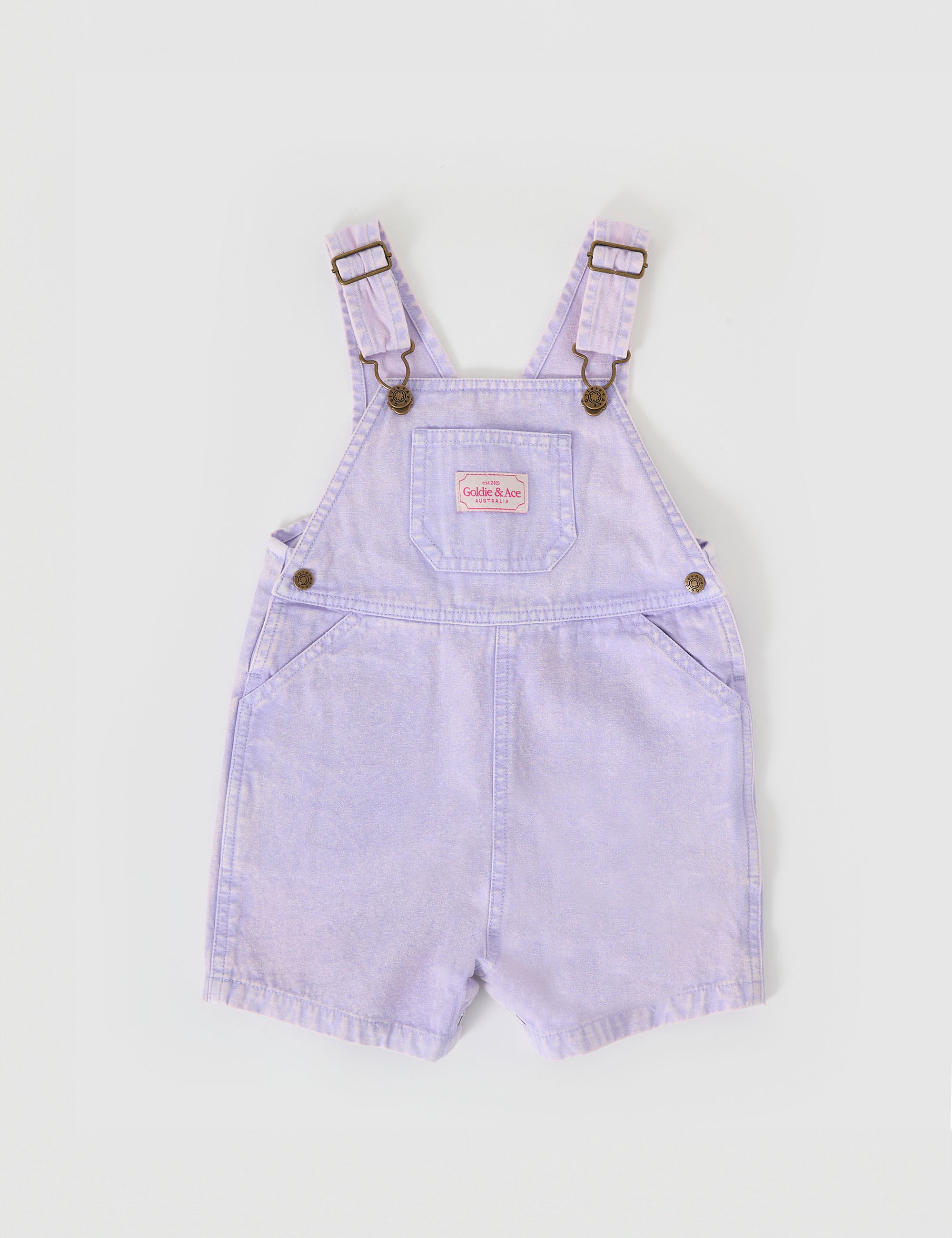 Goldie + Ace - burton vintage denim short overalls - mauve