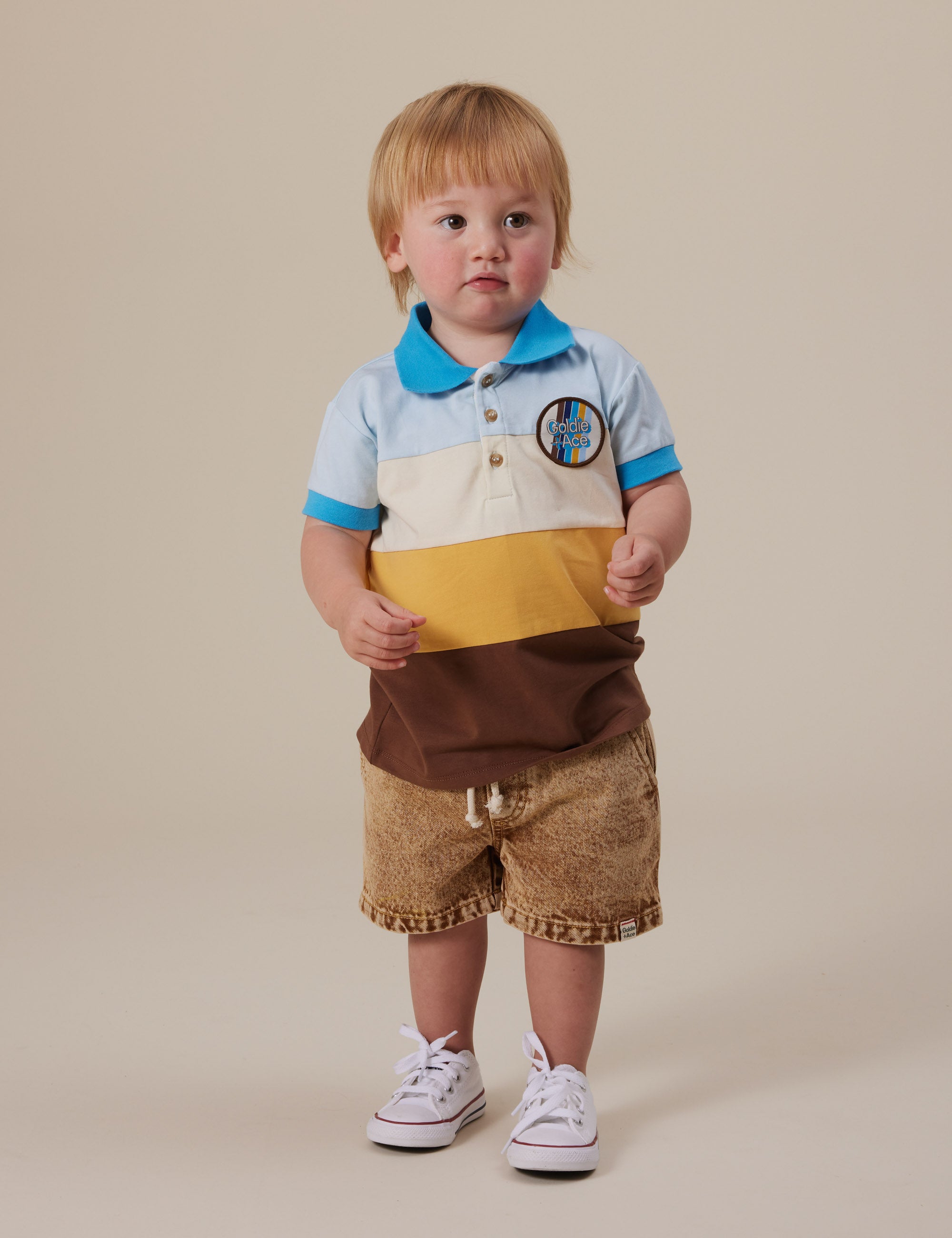 Goldie + Ace - noah denim shorts - brown