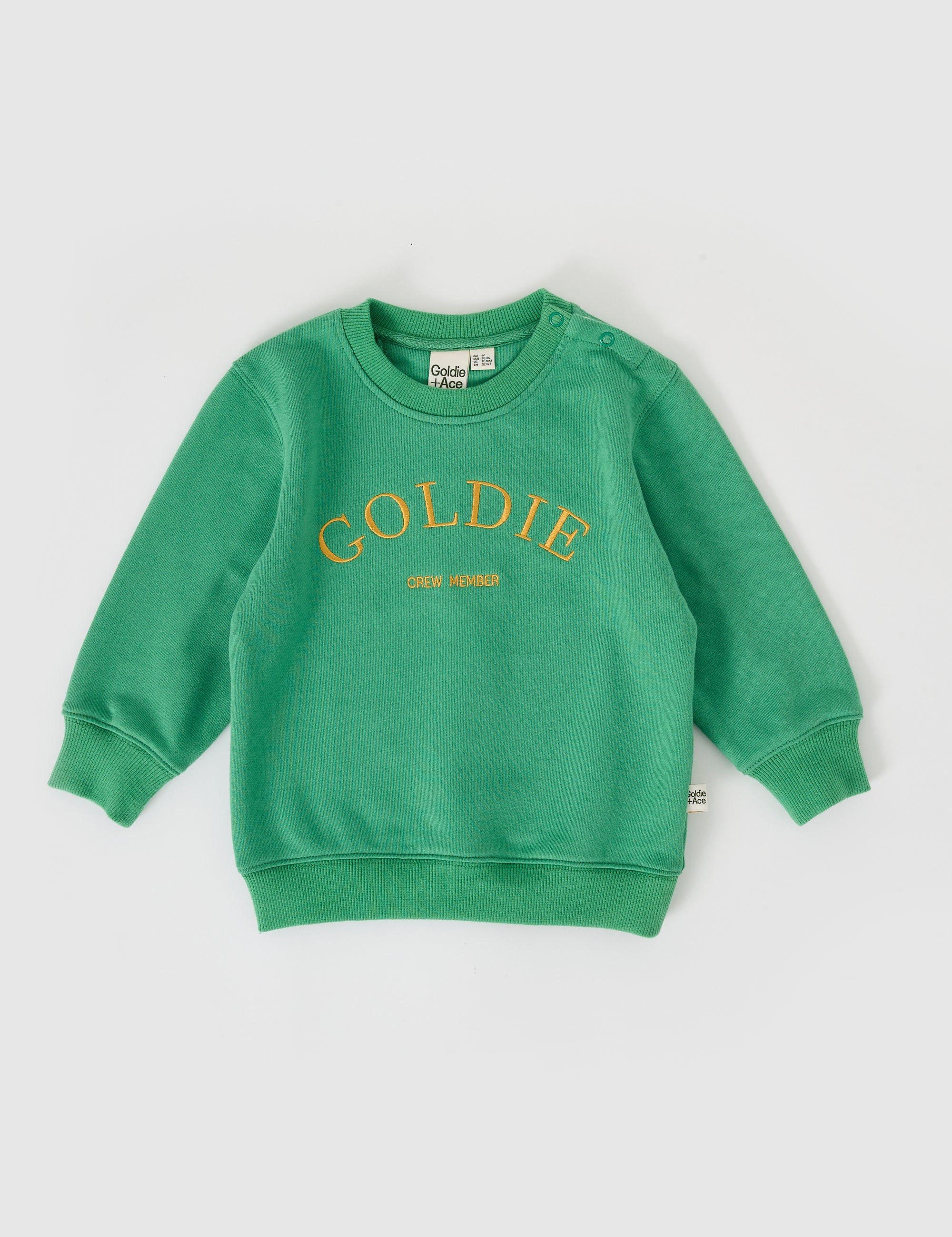 Goldie + Ace - crew embroidery sweatshirt - green