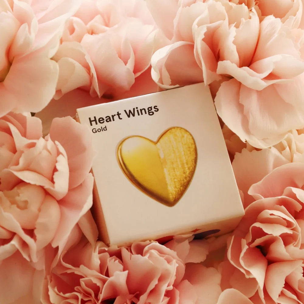 lulu copenhagen - gold plated heart wings earring - 1pc