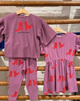 The campamento - kids - purple happy boots t-shirt