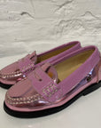 Penny loafers - metallic rose