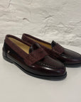 Penny loafers - snake/brown
