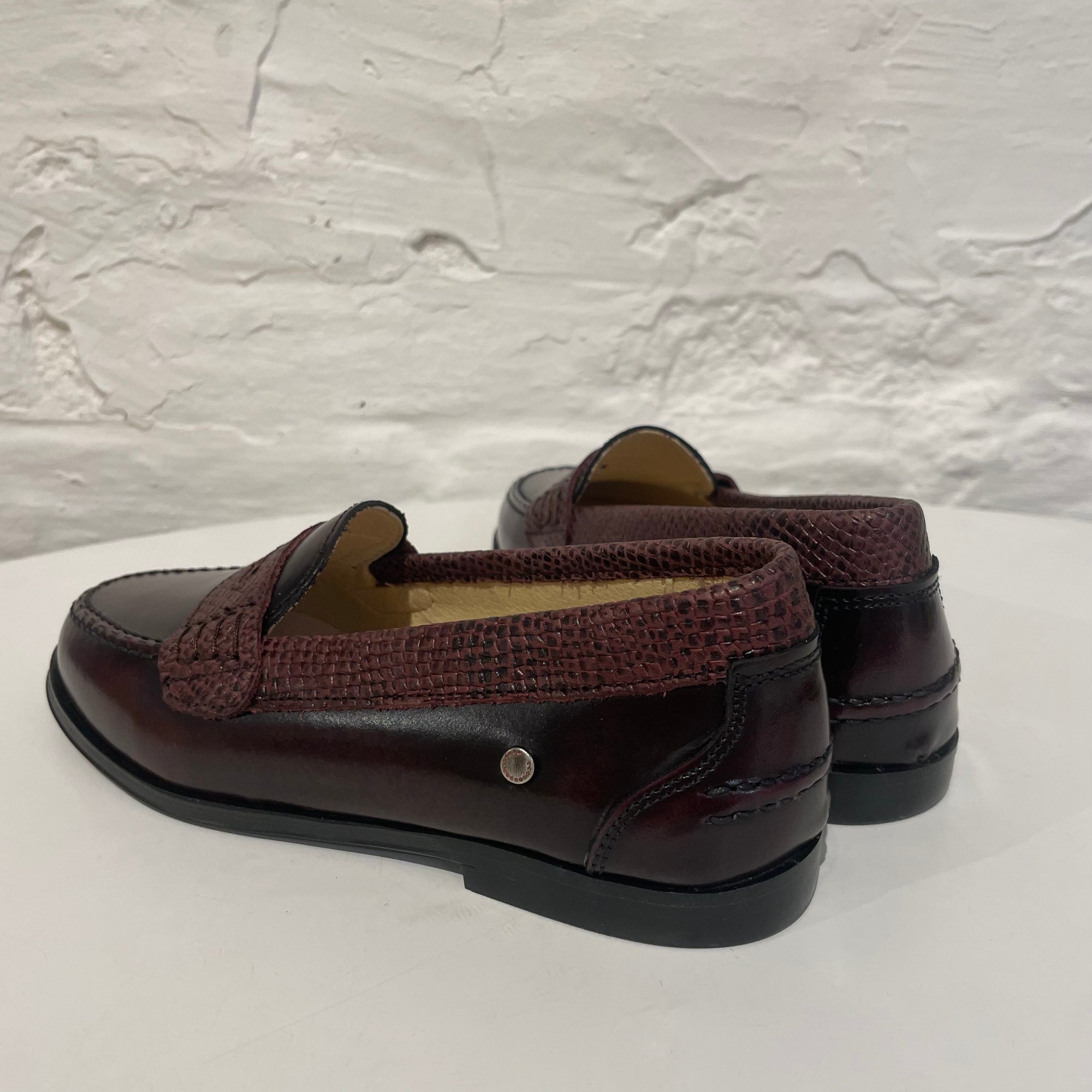 Penny loafers - snake/brown