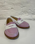 Penny loafers - lila/white