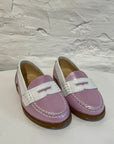 Penny loafers - lila/white