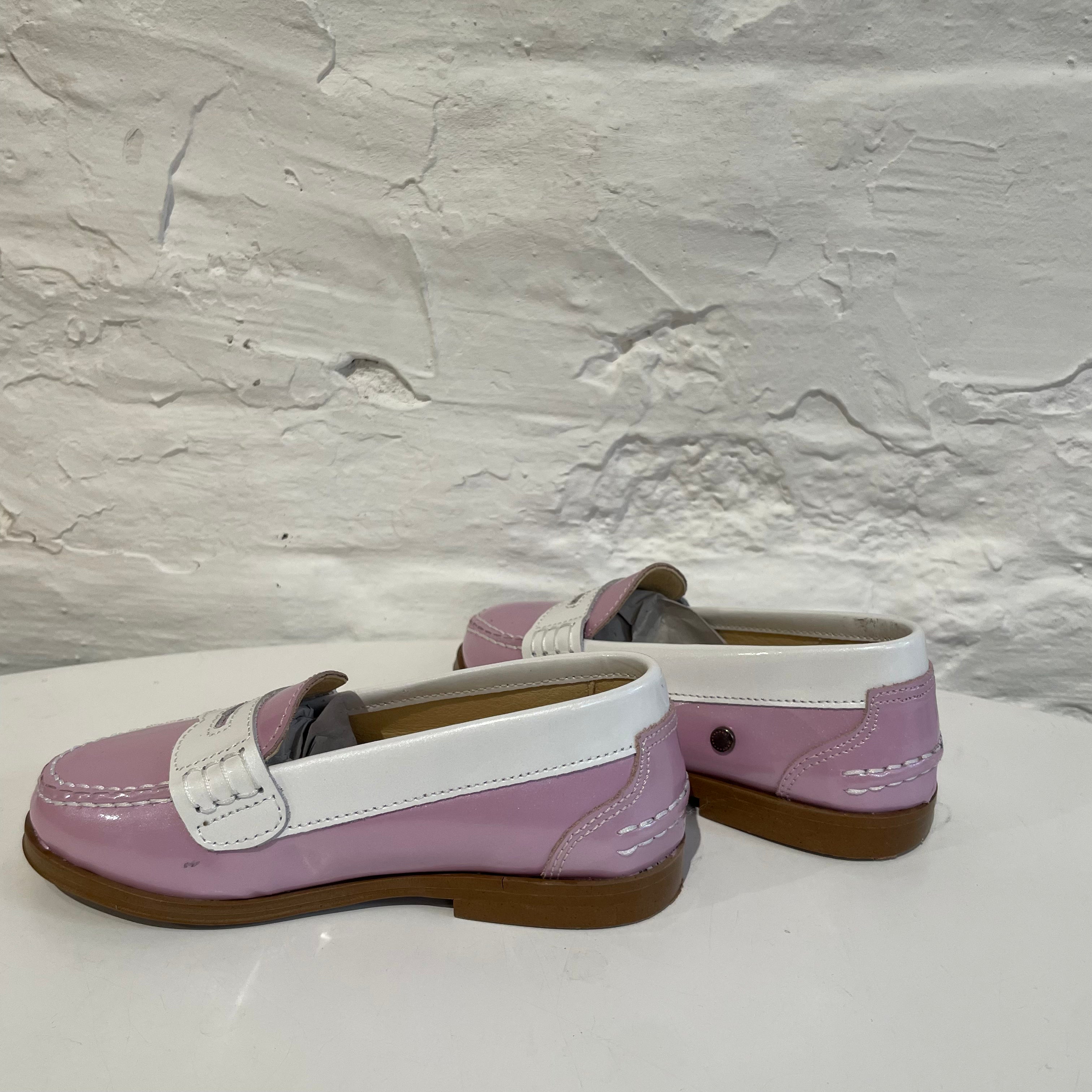 Penny loafers - lila/white