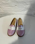 Penny loafers - lila/white