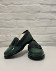 Penny loafer - green/navy