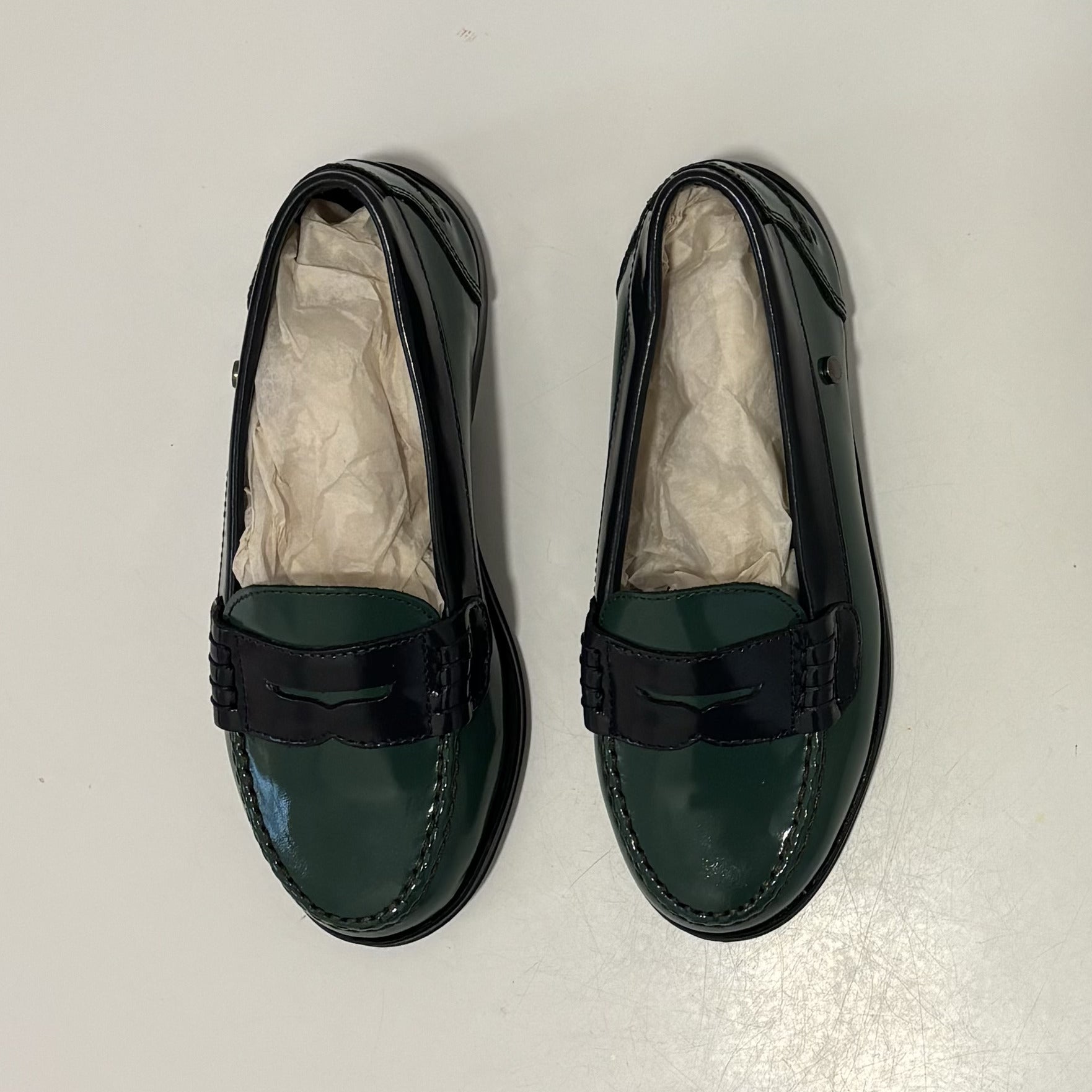 Penny loafer - green/navy