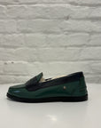 Penny loafer - green/navy