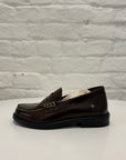 Penny loafers - brown/neon yellow