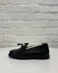 Loafers with tassels - black