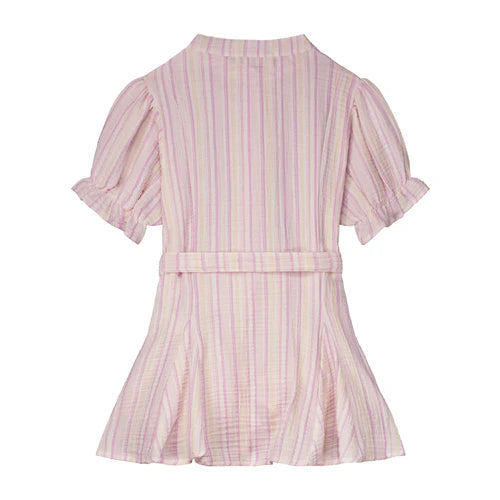 Charlie Petite - ise dress - yellow/pink stripes