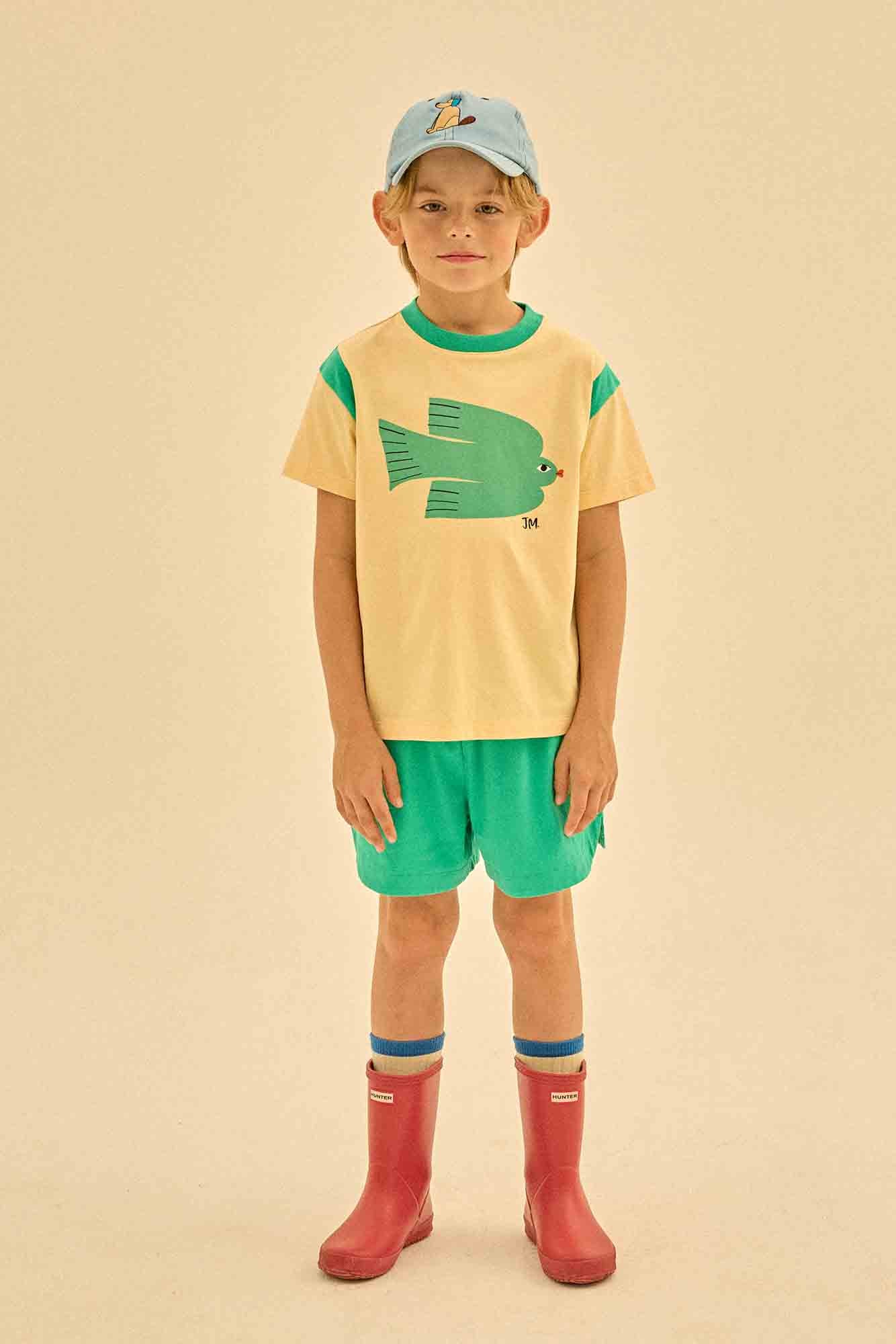 Jelly Mallow - green bird t-shirt