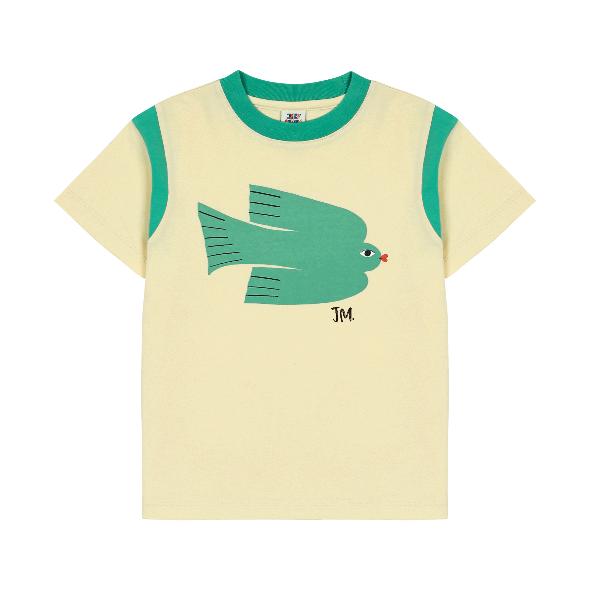 Jelly Mallow - green bird t-shirt