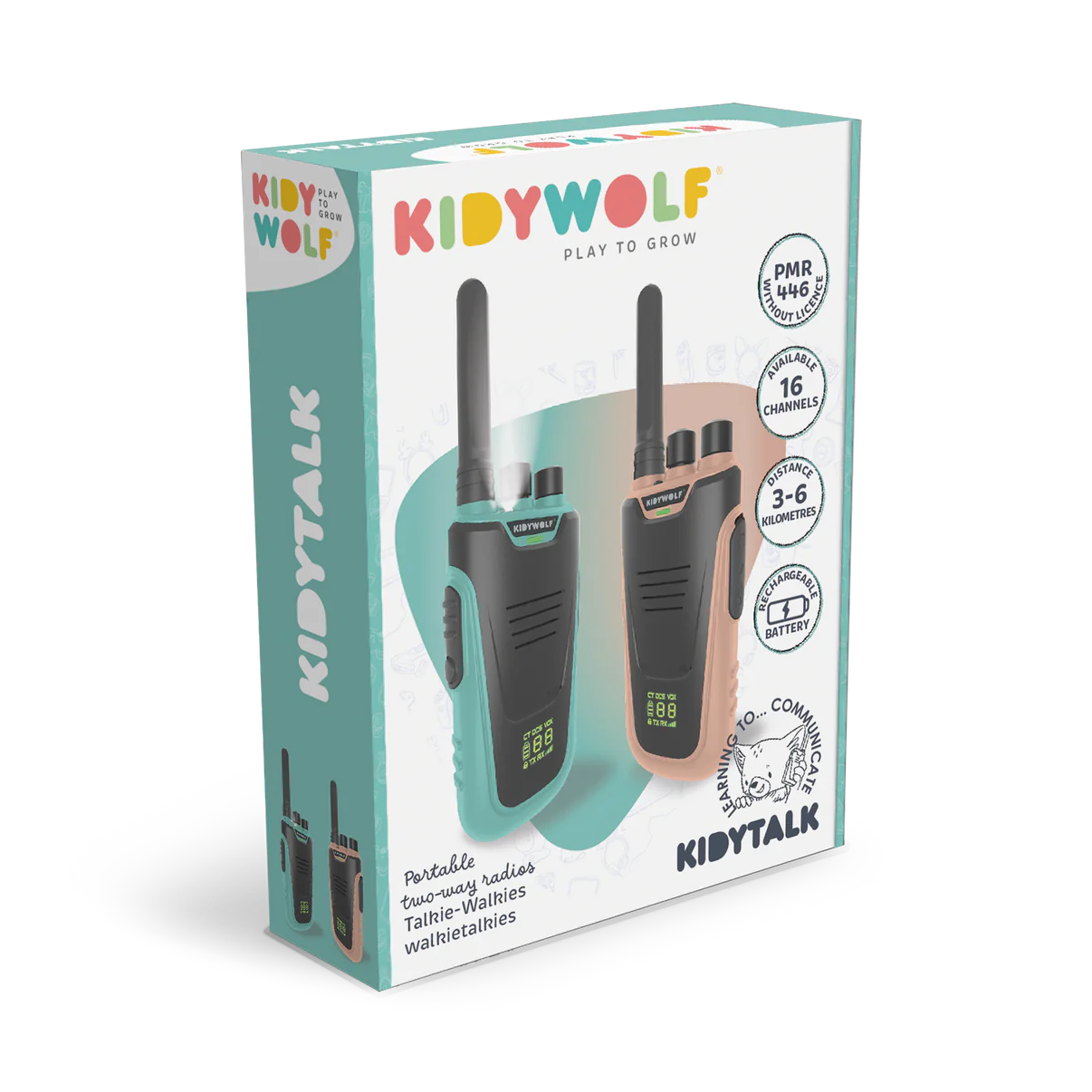 Kidywolf - kidytalk - walkie talkie - nude/blue