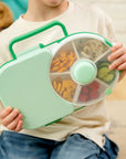 Gobe - lunchbox with snack spinner - sage green