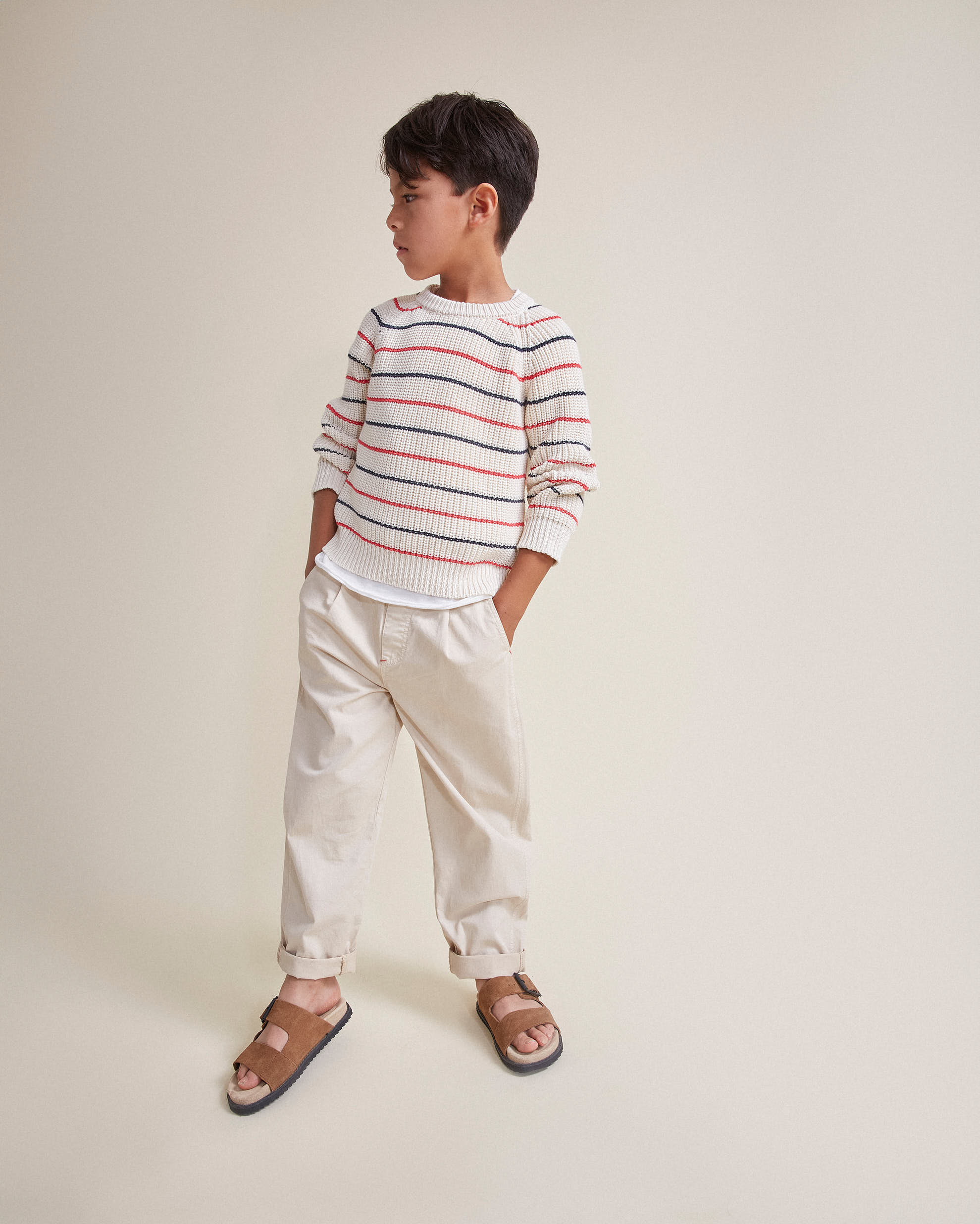 Buho - kids - twill pants - sand