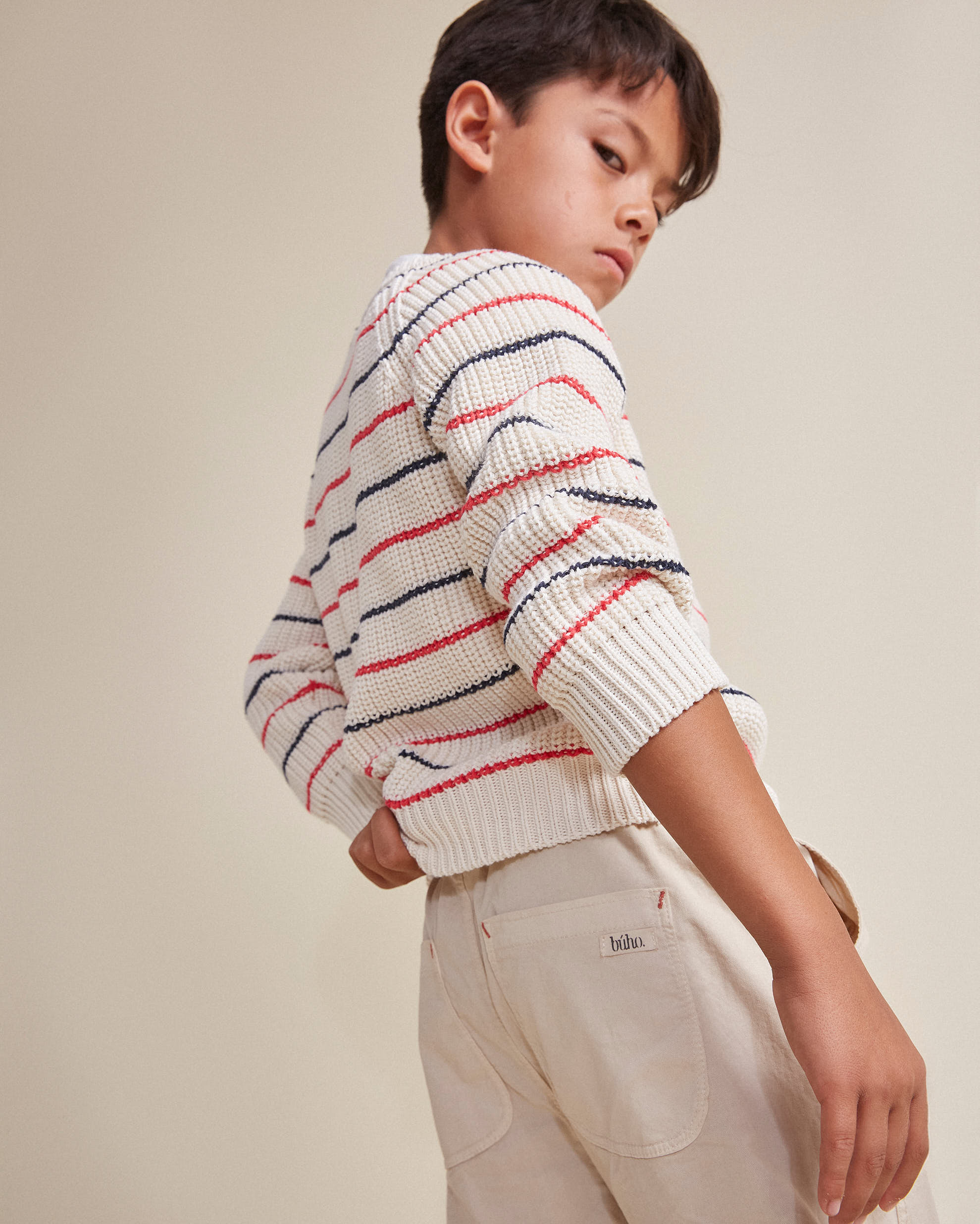 Buho - kids - marine jumper - stripes