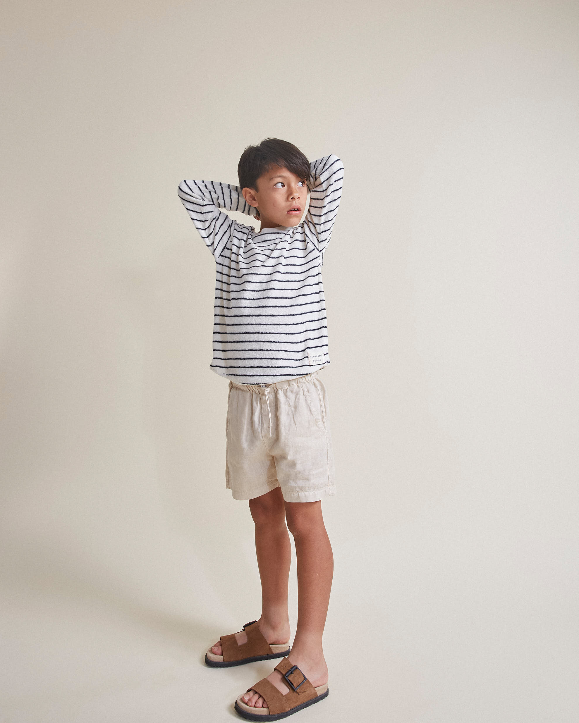 Buho - kids - linen bermuda - sand