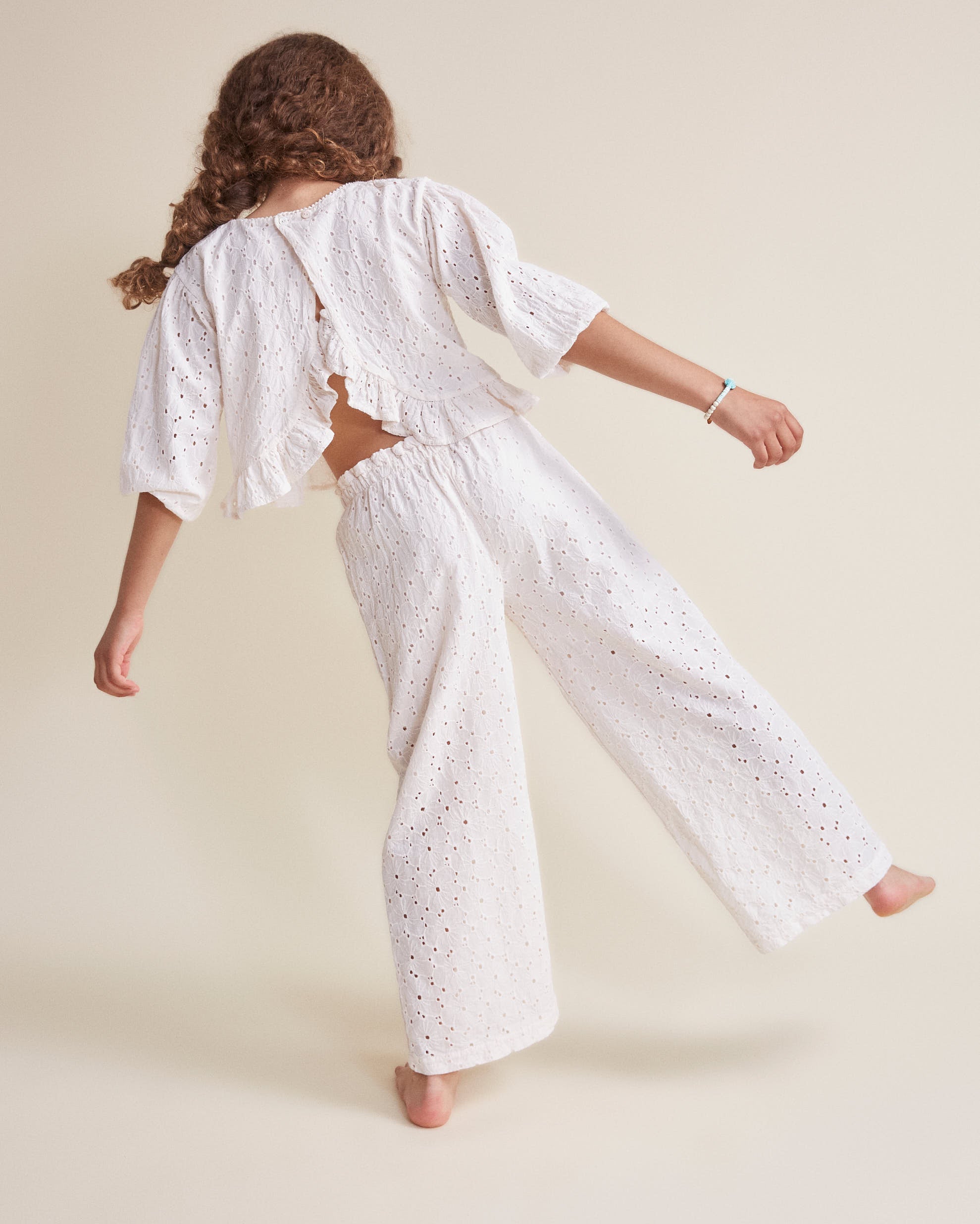 Buho - kids - embroidery blouse - ivory