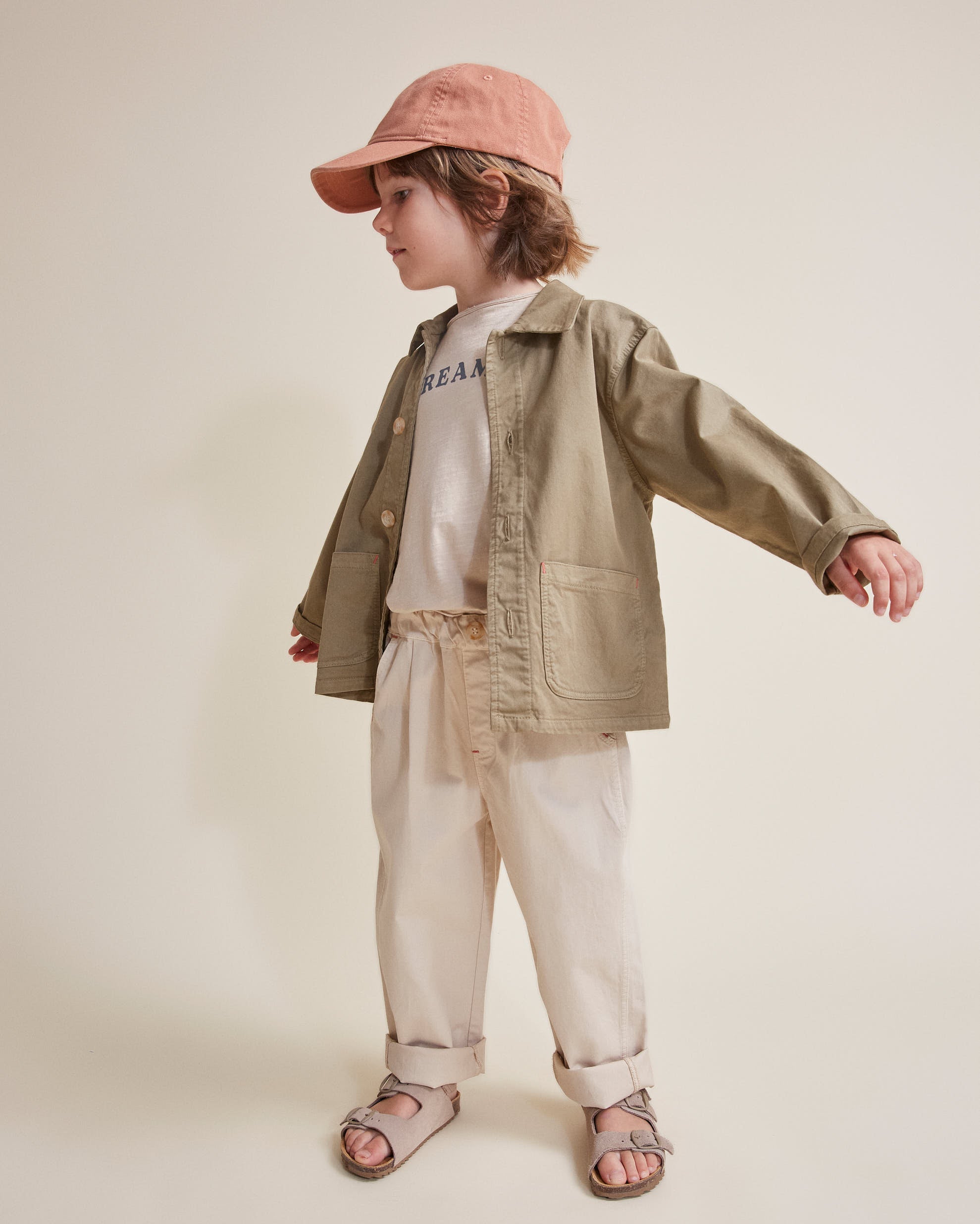 Buho - kids - twill pants - sand