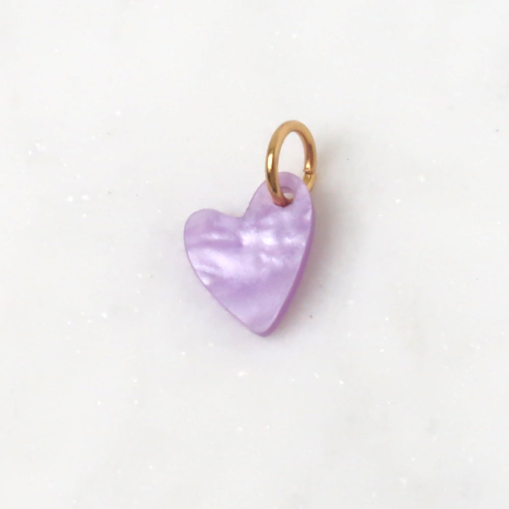 Loveissue - charm - heart - resin - lila