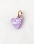 Loveissue - charm - heart - resin - lila