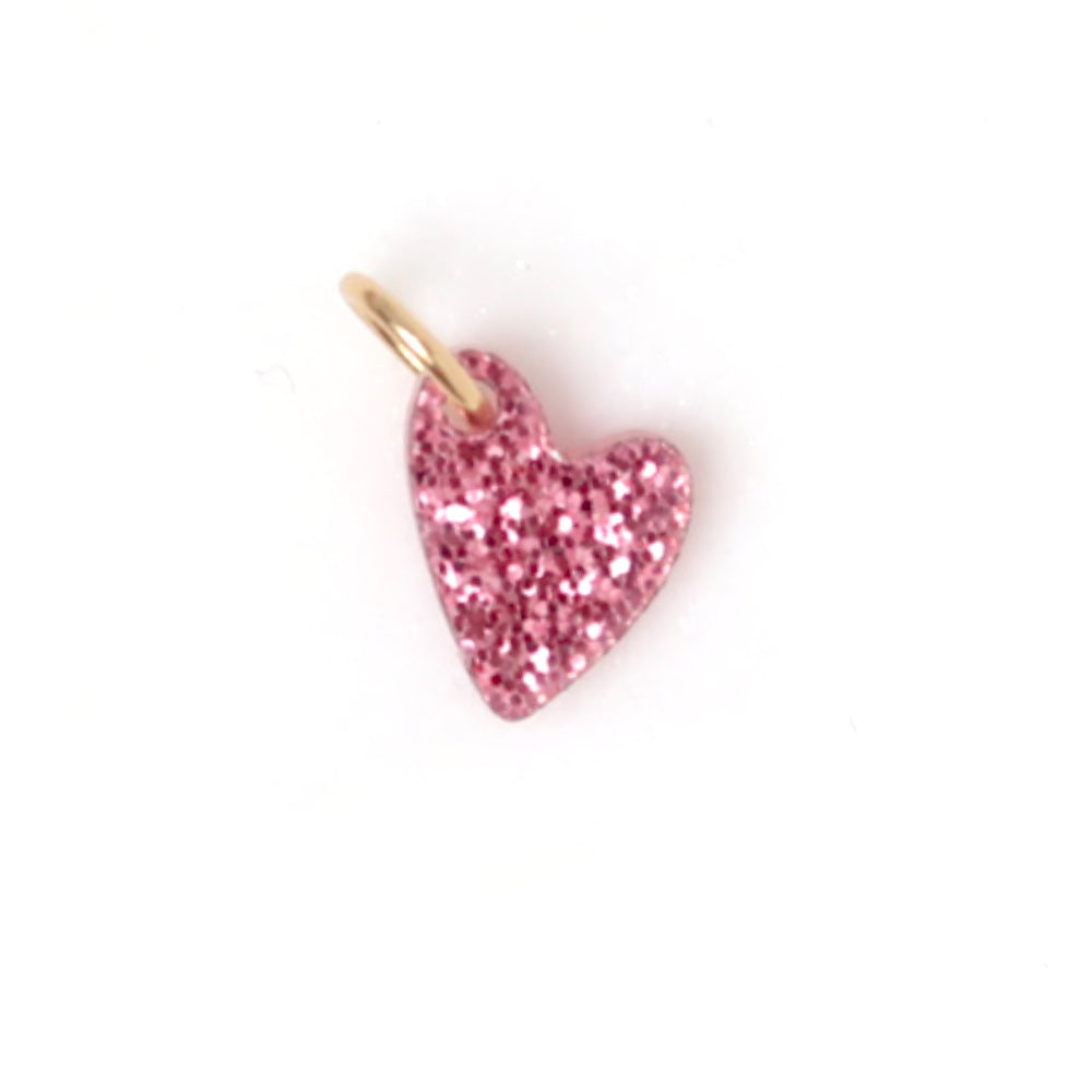 Loveissue - charm - glitter heart pink