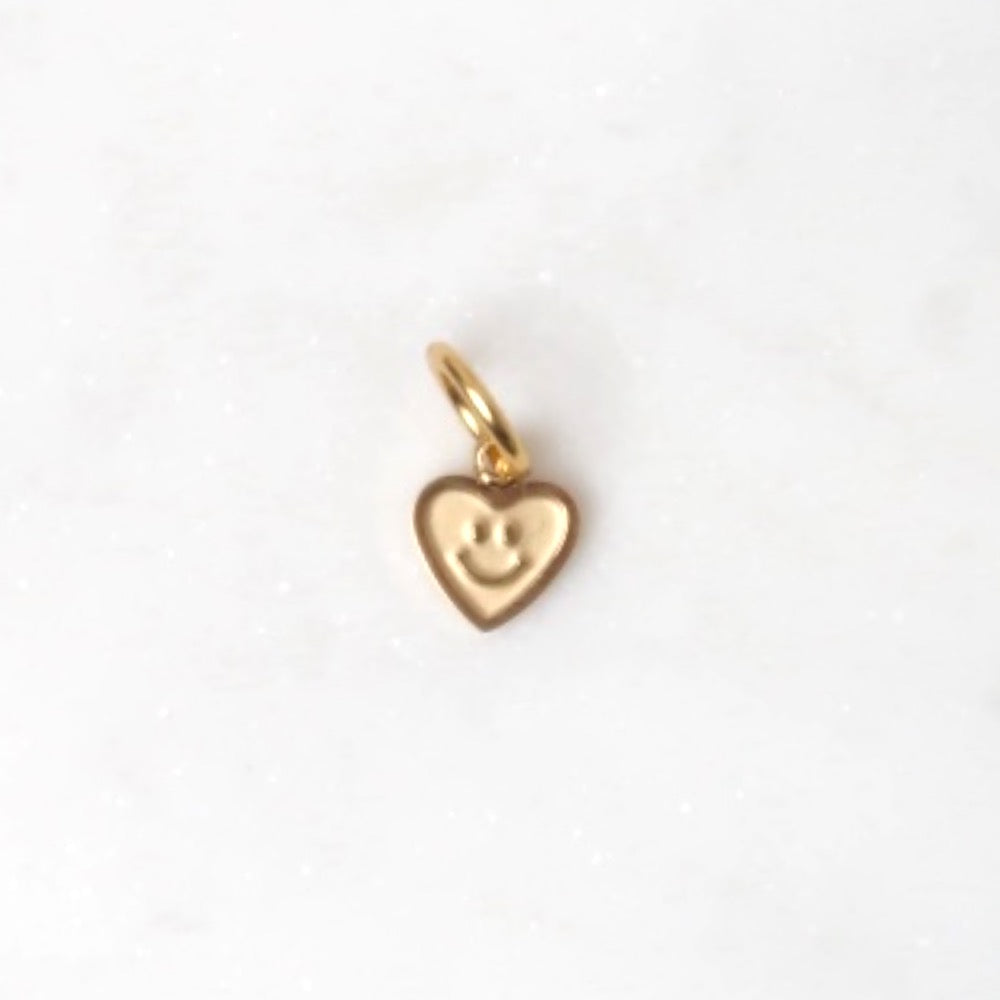 Loveissue - charm - gold heart smiley