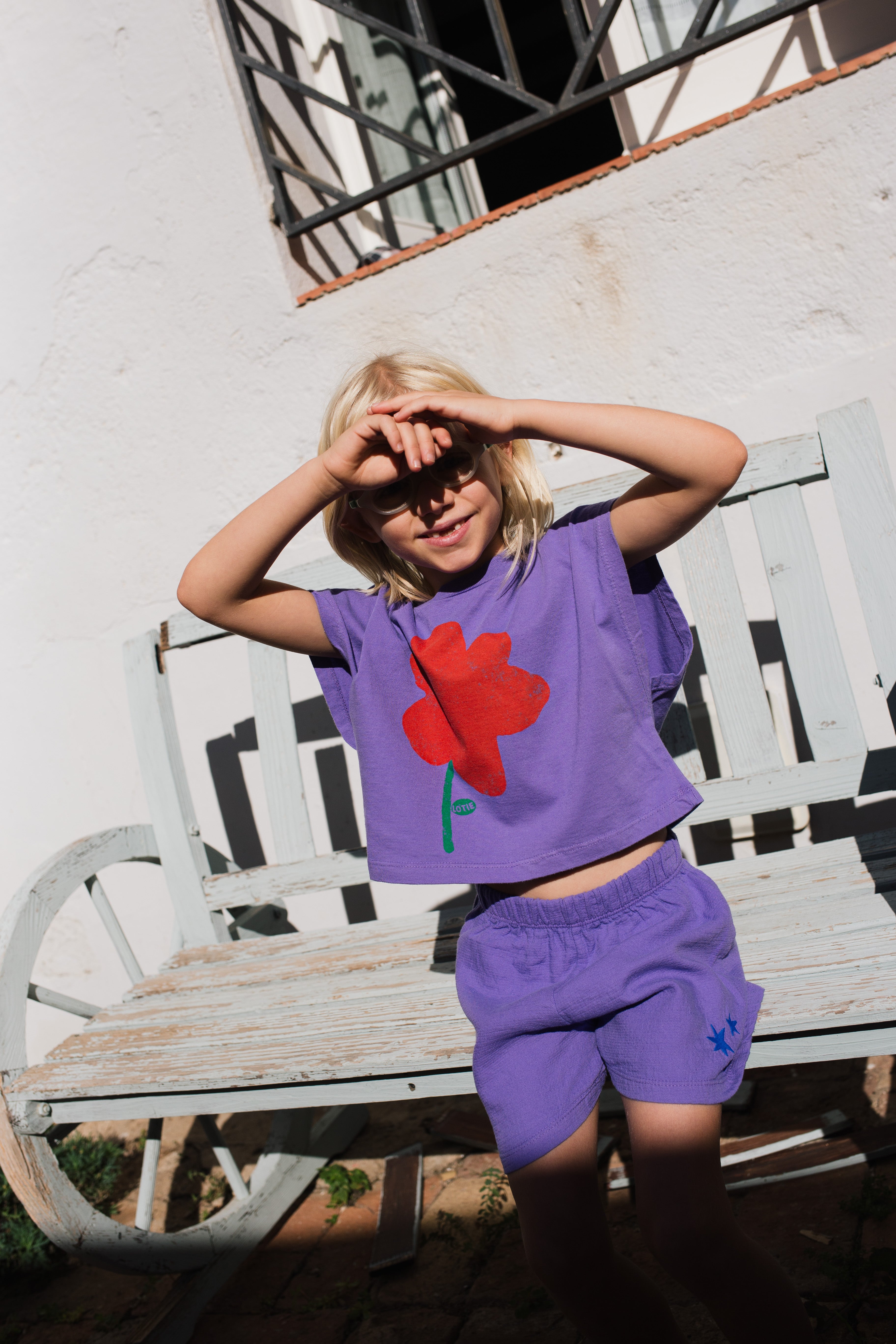 Lotie Kids - sleeveless t-shirt - bigg poppy - violet