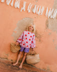 Lotie Kids - sweatshirt - poppies allover - verbena