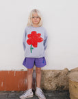 Lotie Kids - sweatshirt - big poppy - lavender