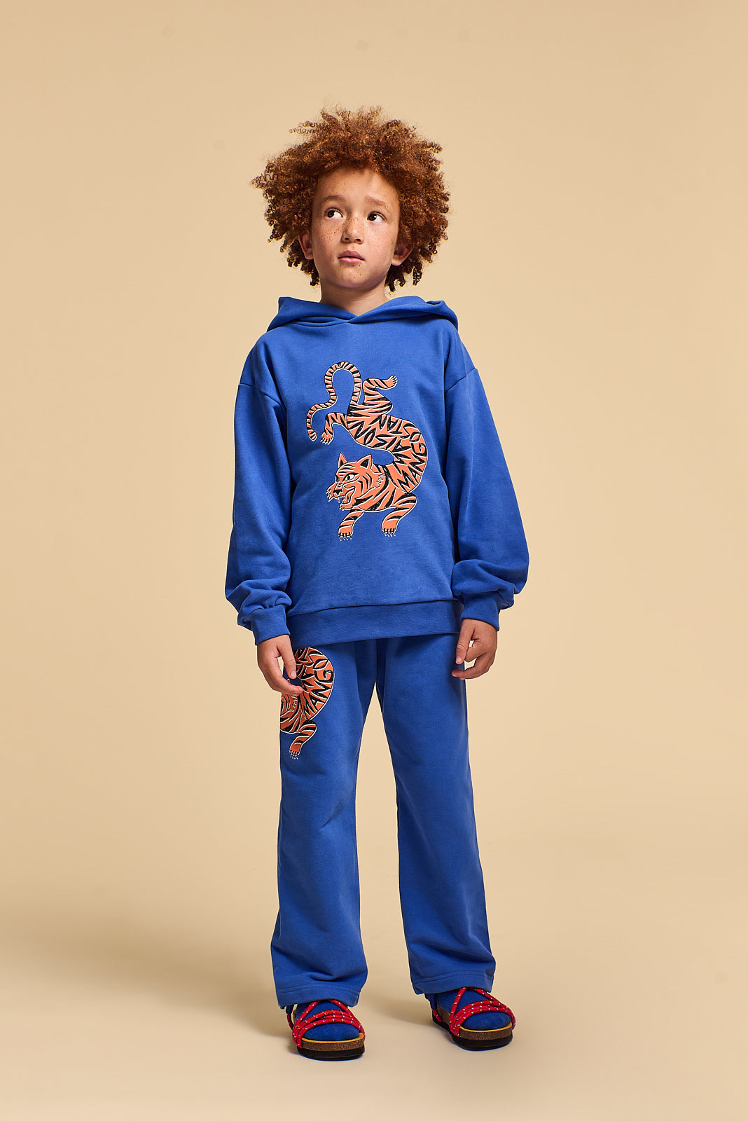 Maison Mangostan - tiger hoodie - blue