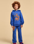 Maison Mangostan - tiger hoodie - blue