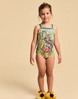 Maison Mangostan - tiger swimsuit - green