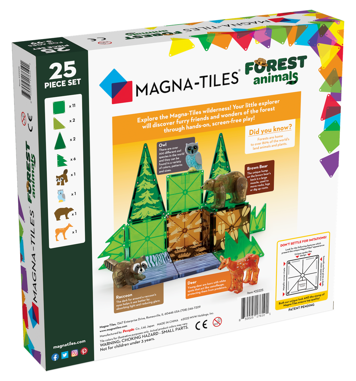 Magna Tiles - forest animals - 25 stuks