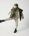 Brunobruno nation - molly reversible vest - dusty olive green