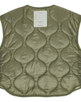 Brunobruno nation - molly reversible vest - dusty olive green