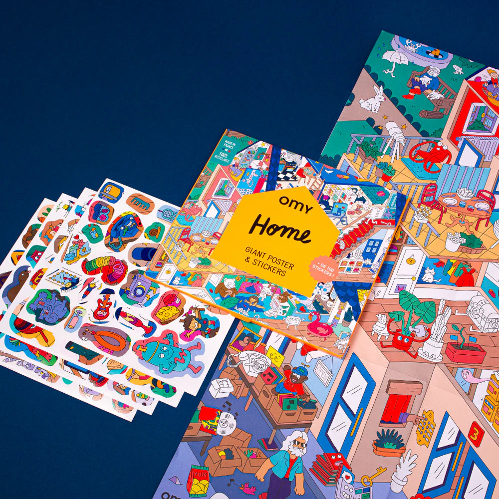 Omy - poster and stickers - home