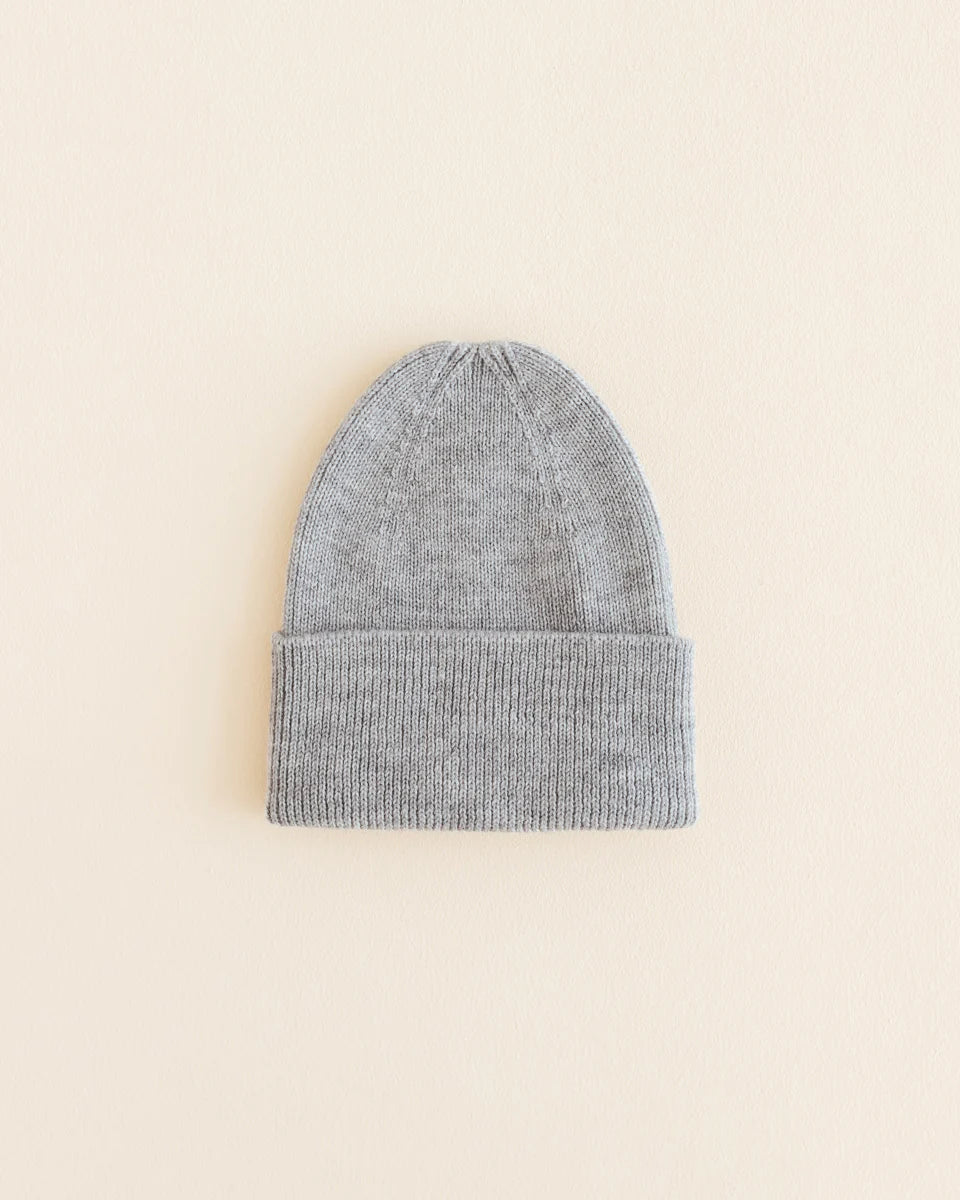 HVID - Newborn beanie - fonzie - grey melange