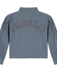 Charlie Petite - Niki blouse - blue/grey checked