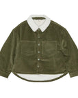 Brunobruno nation - nohr corduroy teddy jacket - dusty olive green