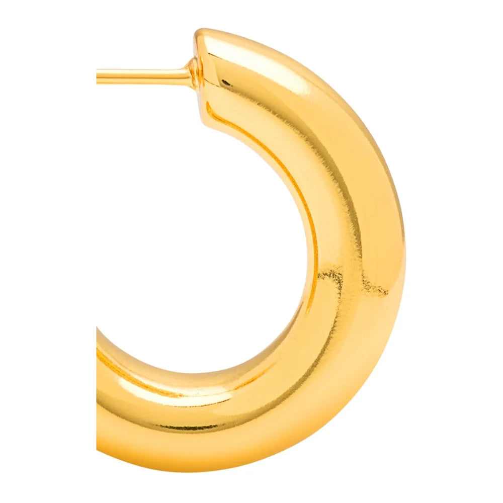 lulu copenhagen - gold plated non hoops earrings - 2pcs