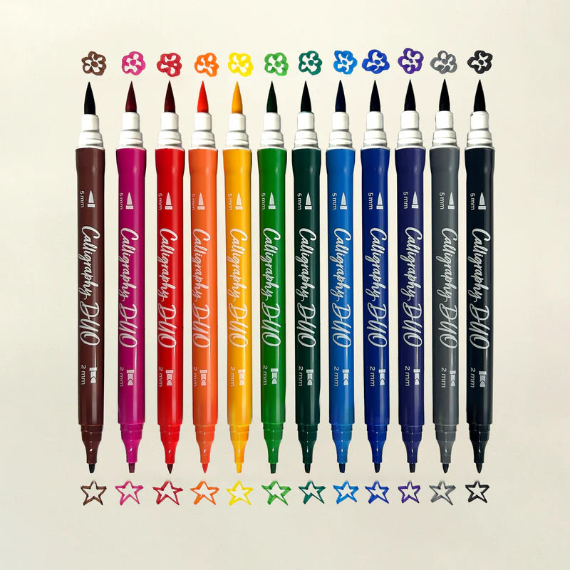 Ooly - calligraphy - 12 double-ended markers