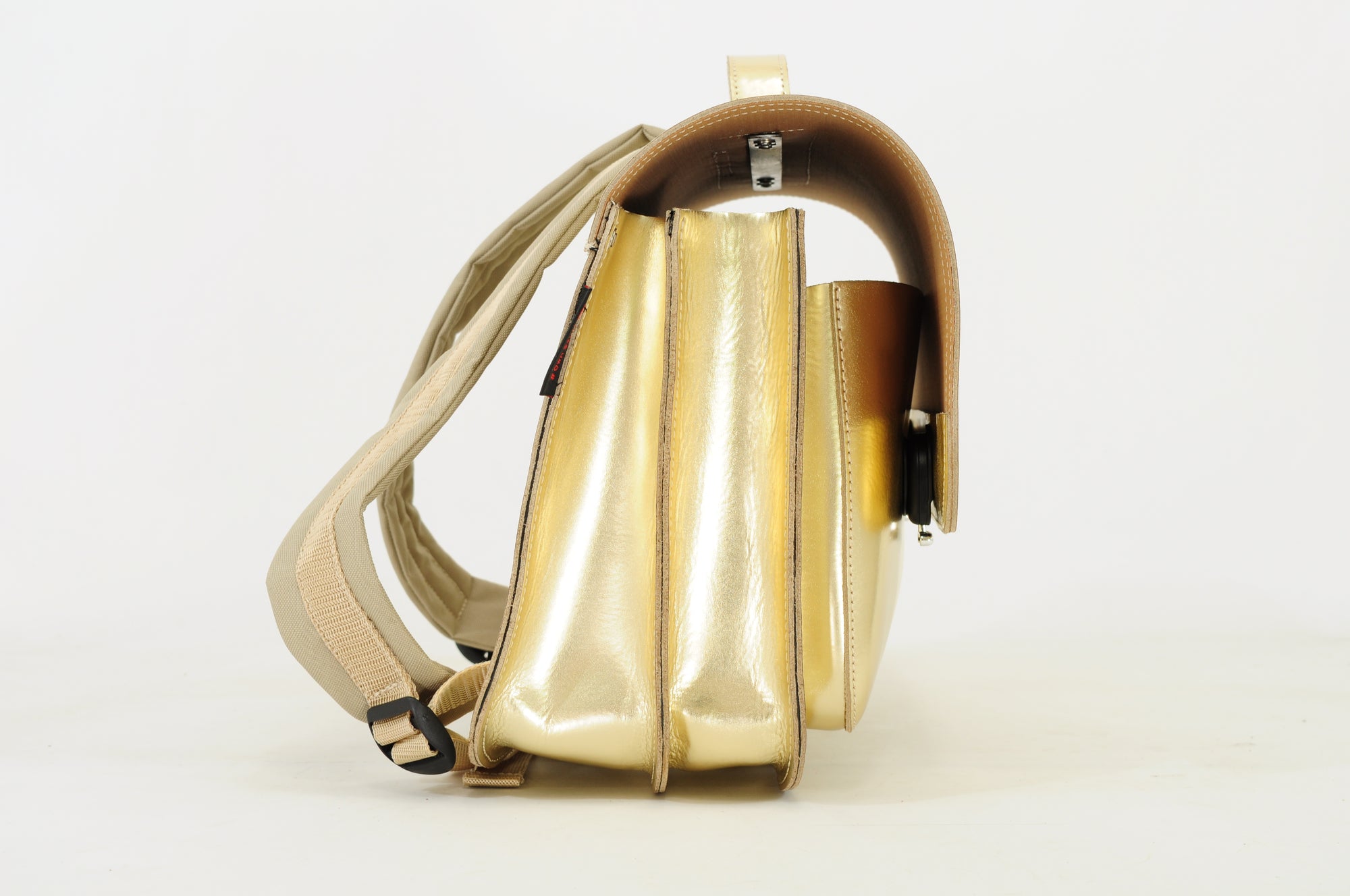 Own stuff - Lagere school boekentas - magnetic - shiny gold