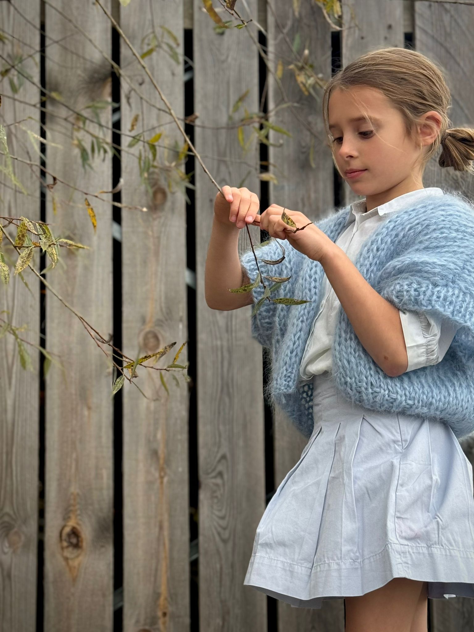 Ariane Knitwear - handmade wool cardigan - blue